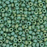 Miyuki seed beads 11/0 - Opaque glazed frosted turtle green 11-4699